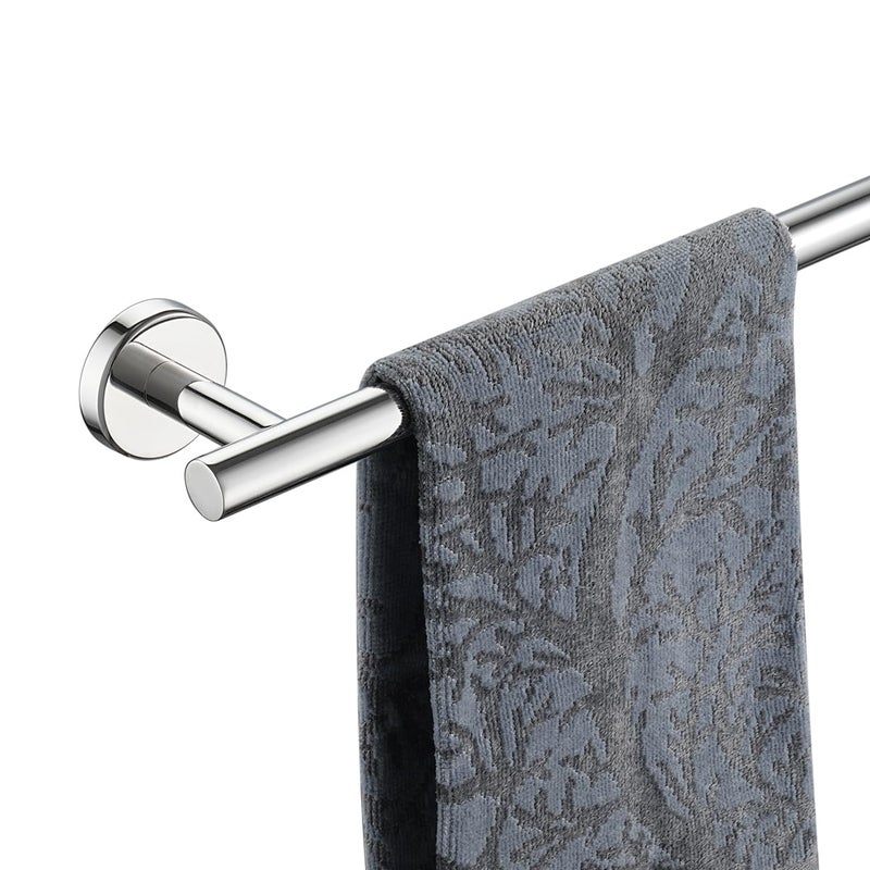 JQK Chrome Towel Bar, 15 Inch 304 Stainless Steel Thicken 0.8mm Towel Rack Bathroom, Towel Holder Polished Finished Wall Mount, Useable Length 12 Inch, TB110L12-CH - Image 1